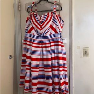 Eloquii size 20 red, white, and blue dress